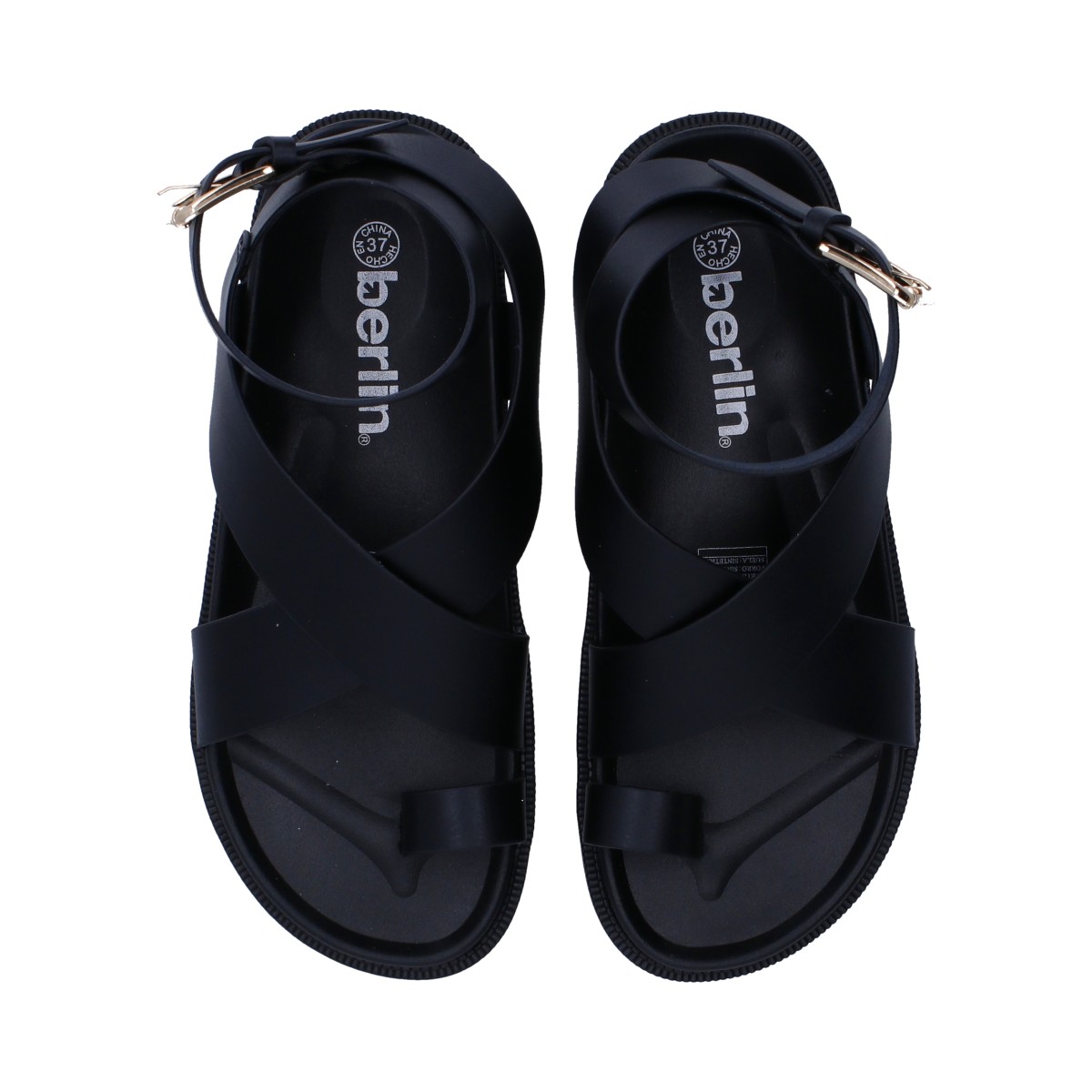 Foto 5 pulgar | Sandalias Casuales Berlín Negras para Mujer