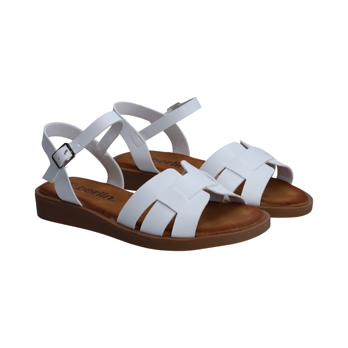 Sandalias de Piso Berlín Blancas para Mujer