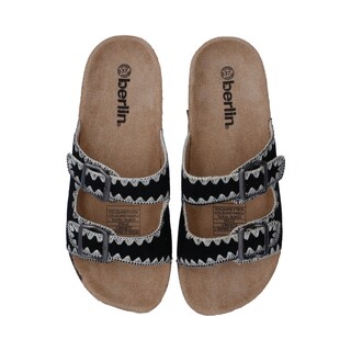 Foto 4 | Sandalias Berlin con Plataforma Negra con Hebillas para Dama