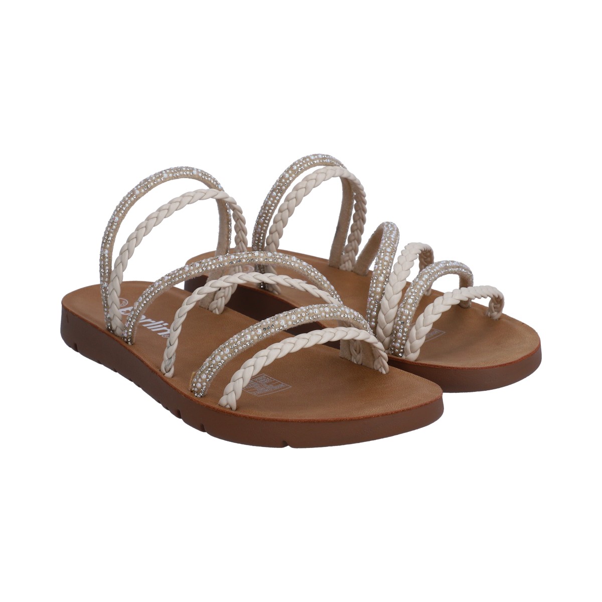 Foto 2 pulgar | Sandalias Casuales Berlin Blancos para Mujer