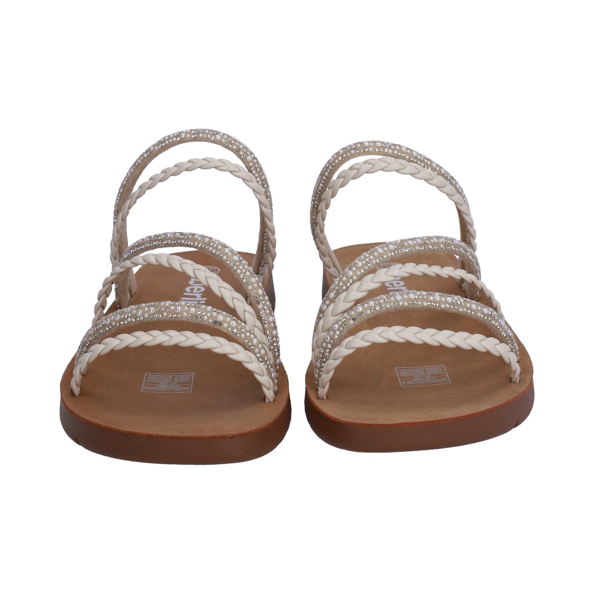 Foto 3 pulgar | Sandalias Casuales Berlin Blancos para Mujer