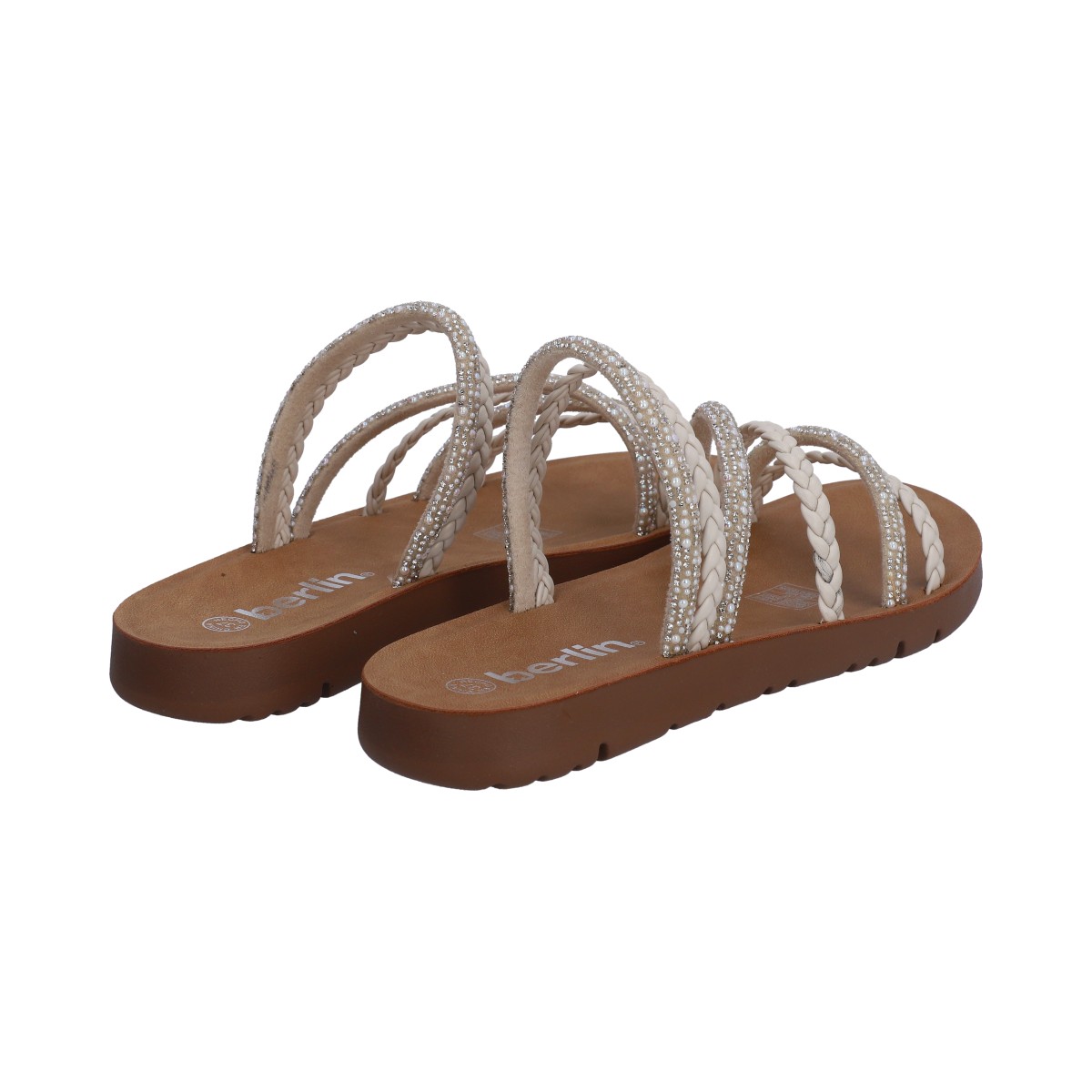 Foto 4 pulgar | Sandalias Casuales Berlin Blancos para Mujer