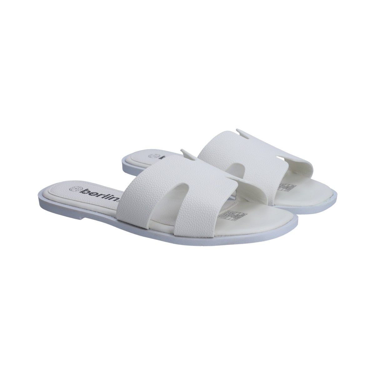 Foto 2 pulgar | Sandalias Berlin de Piso Blancos para Mujer