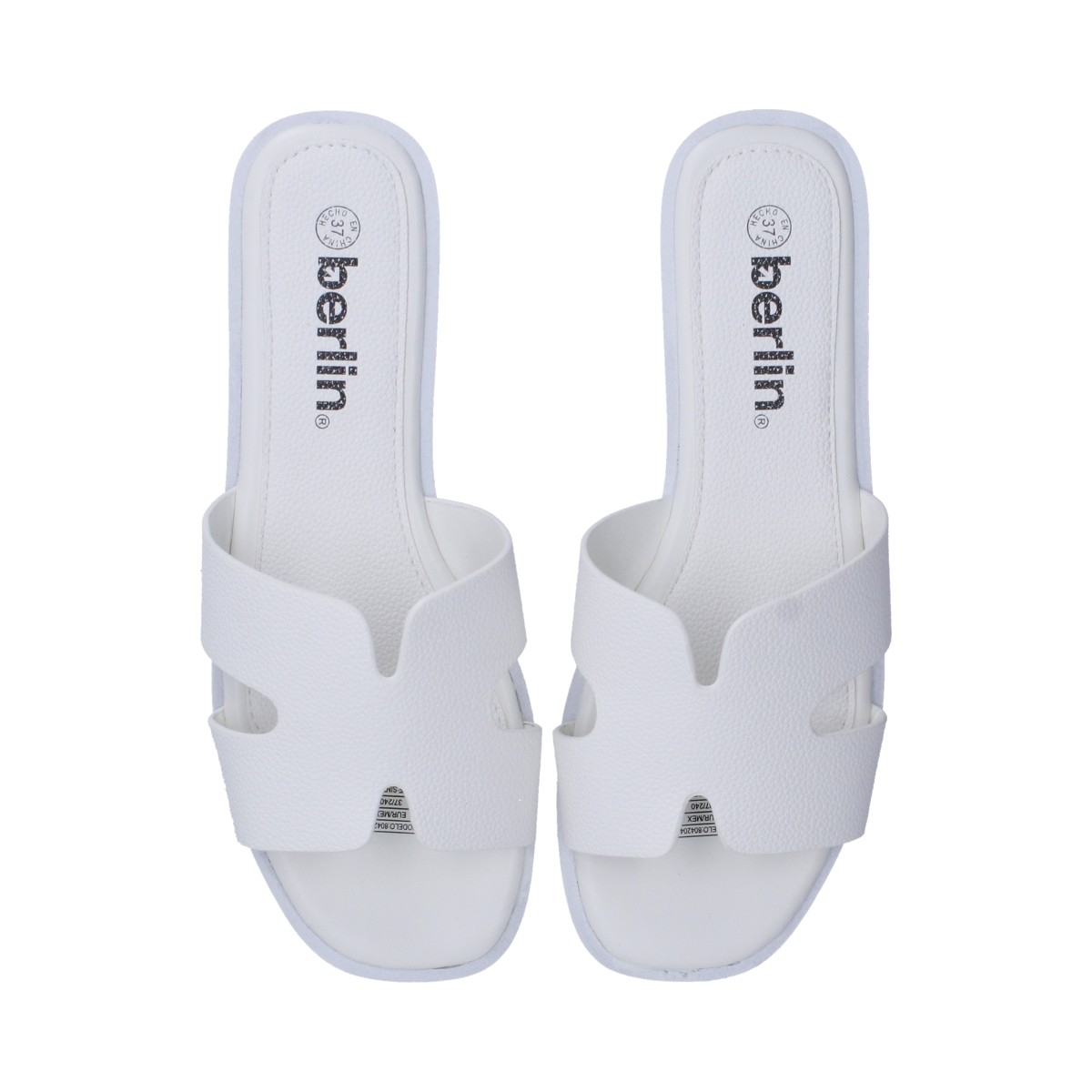 Foto 5 pulgar | Sandalias Berlin de Piso Blancos para Mujer