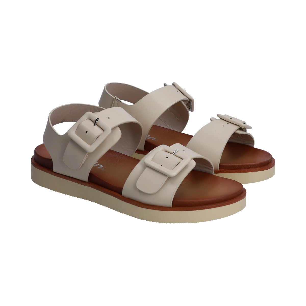 Foto 2 pulgar | Sandalias Casuales Berlin Blancos para Mujer