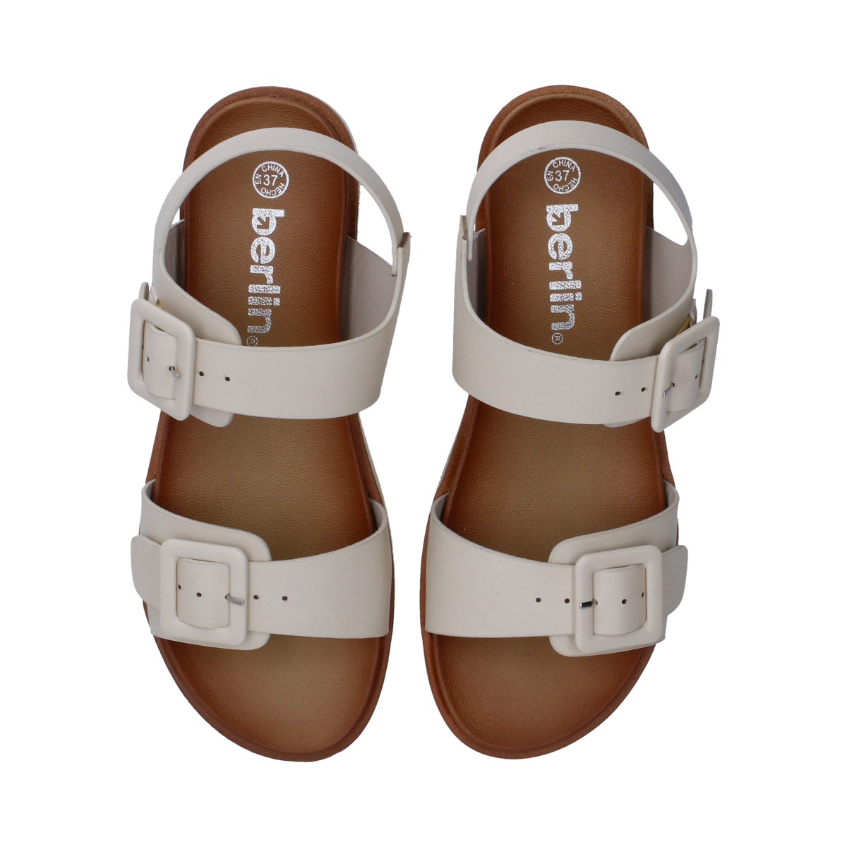 Foto 5 pulgar | Sandalias Casuales Berlin Blancos para Mujer