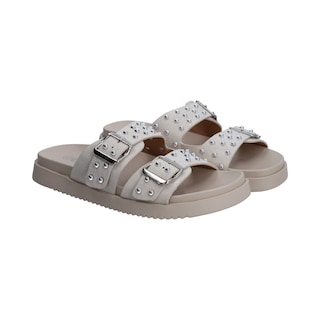 Foto 1 | Sandalias Berlin Blancos con Hebillas y Estoperoles