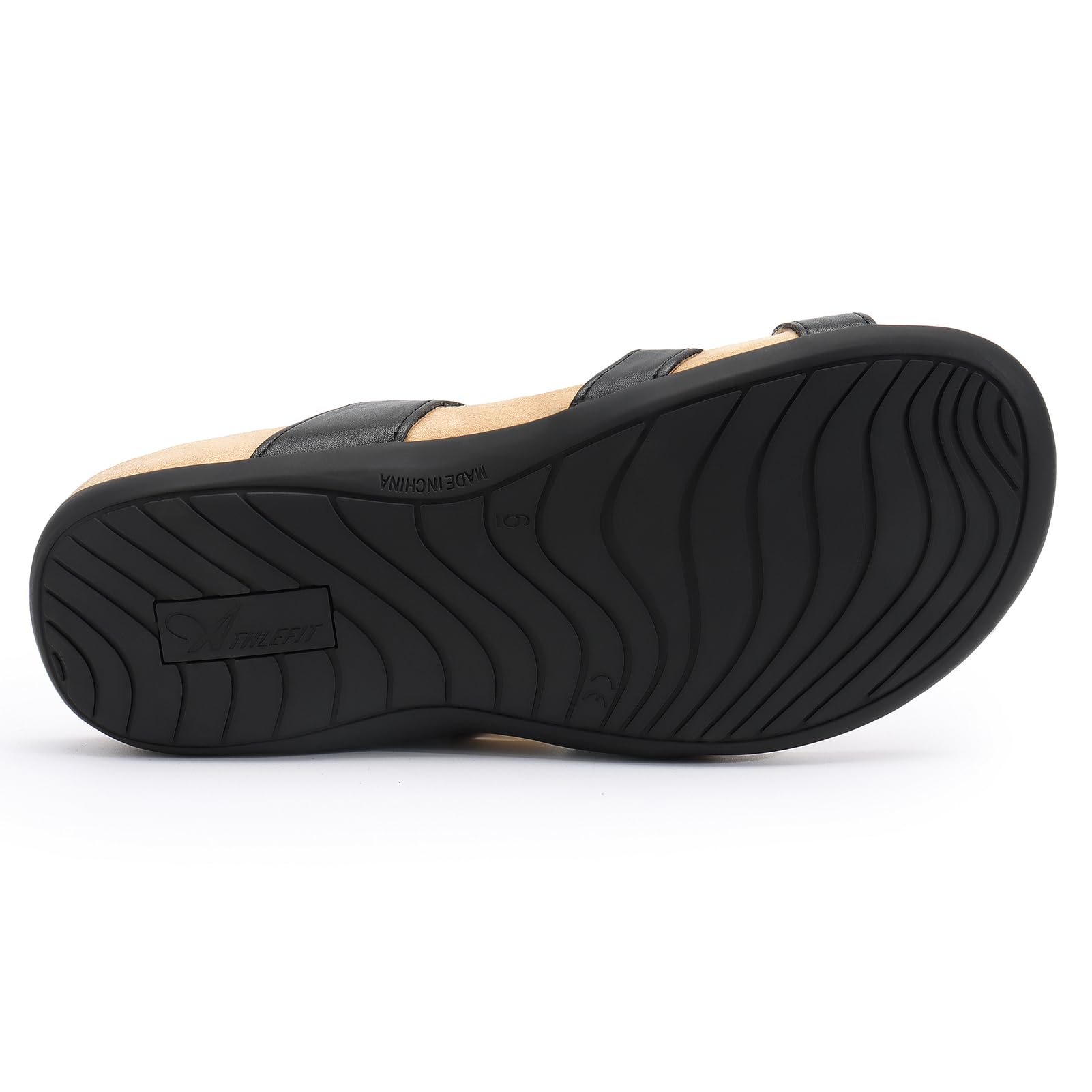 Foto 5 pulgar | Sandalias Ortopédicas Athlefit Para Mujer Negras Talla 8.5 - Venta Internacional.
