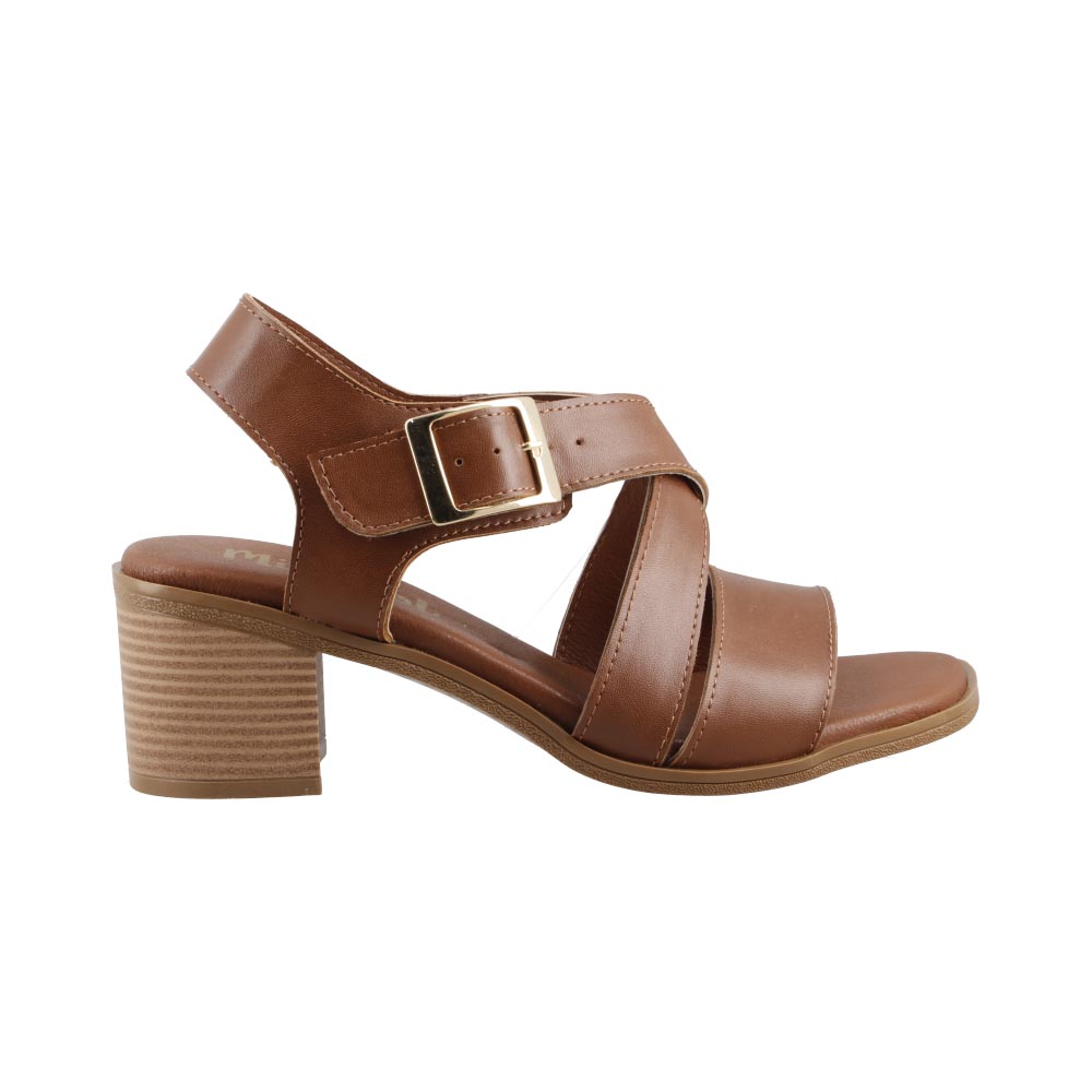 Sandalia Dama Miracol By Mama Lola 182 Tan Tacon Comodo Mujer Talla 23 A 26 E