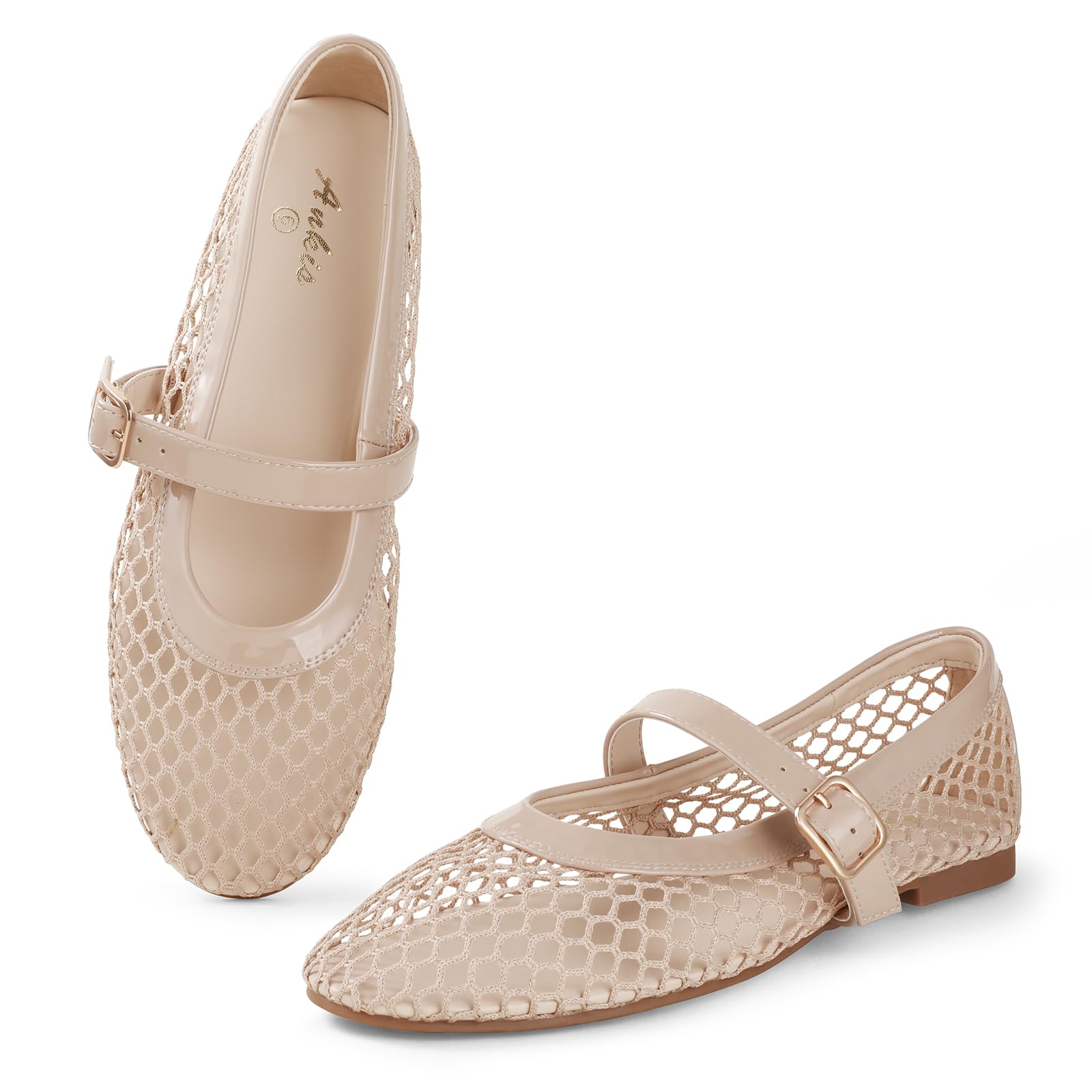 Sandalias Planas Ankis Sandalias Planas De Malla Para Mujer Nude - Venta Internacional.