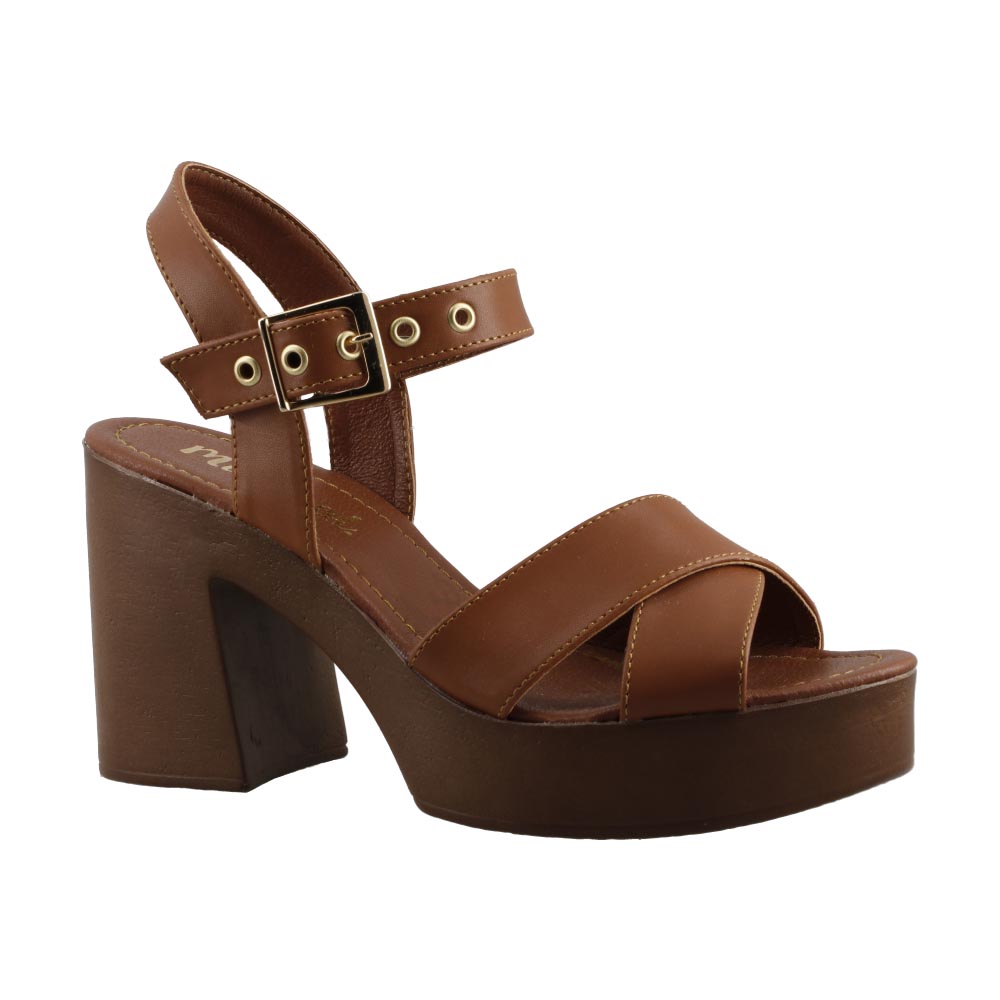 Foto 3 pulgar | Sandalia De Mujer Miracol By Mama Lola 5602 Camel Tacon Alto Casual Mujer Talla 23 A 26 M
