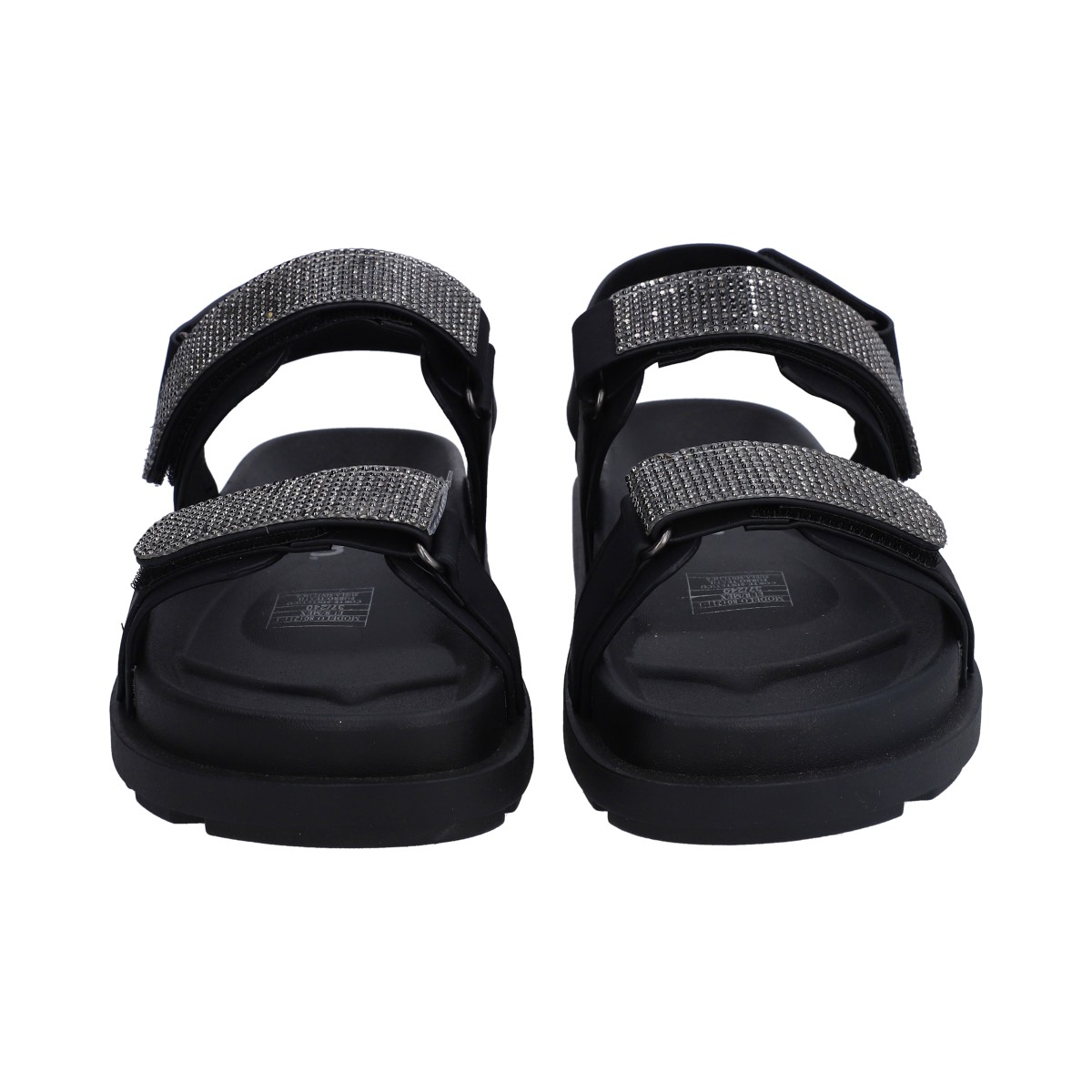 Foto 3 pulgar | Sandalias Berlin Negra con Cristales para Mujer