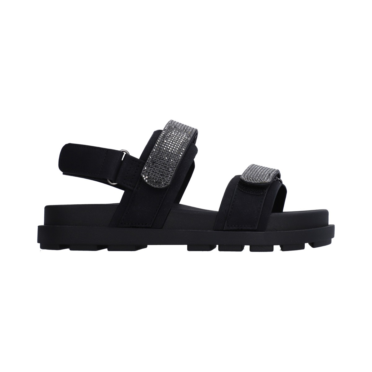 Foto 6 pulgar | Sandalias Berlin Negra con Cristales para Mujer