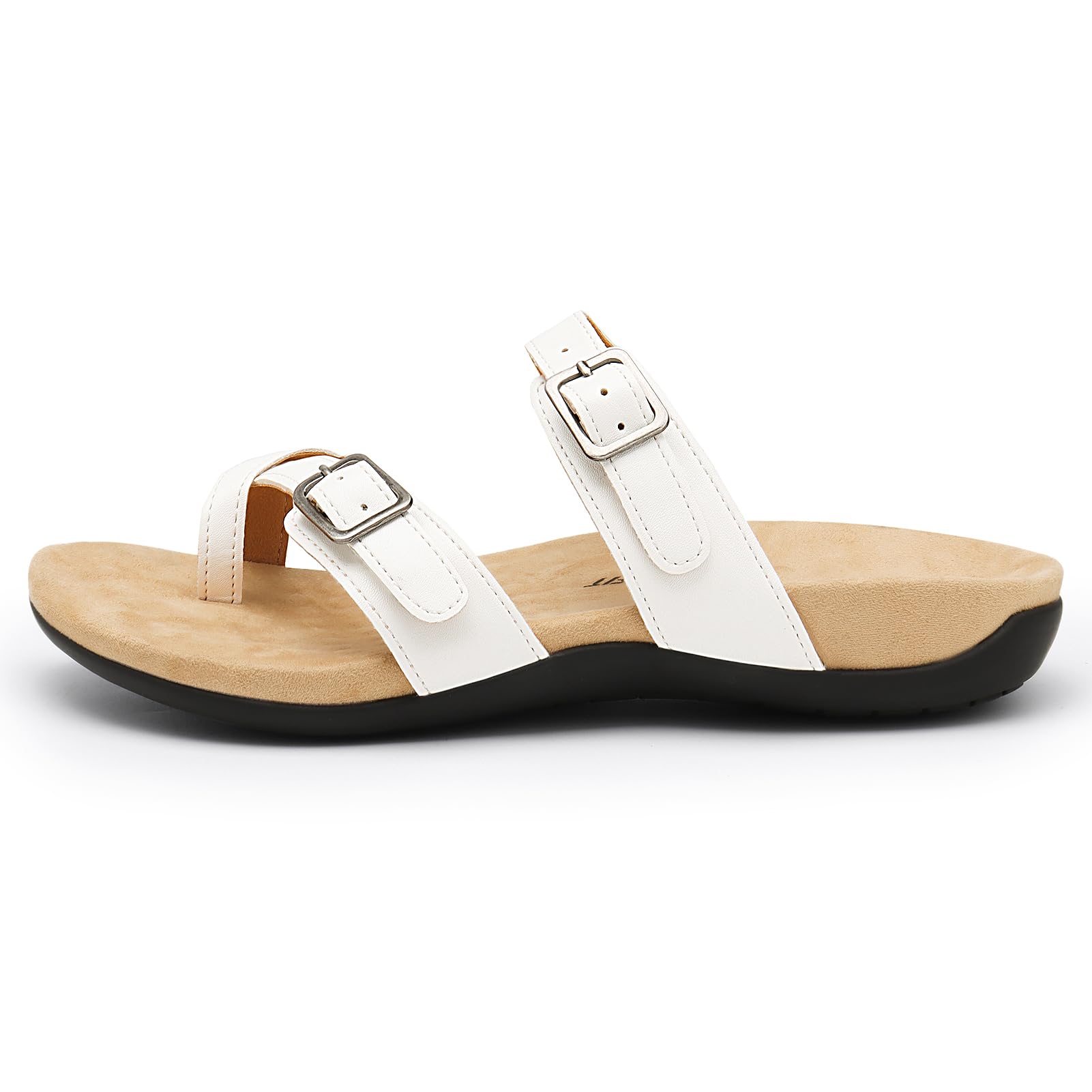 Foto 3 pulgar | Sandalias Ortopédicas Athlefit Para Mujer Con Soporte Para Arco, Color Blanco 8 - Venta Internacional.
