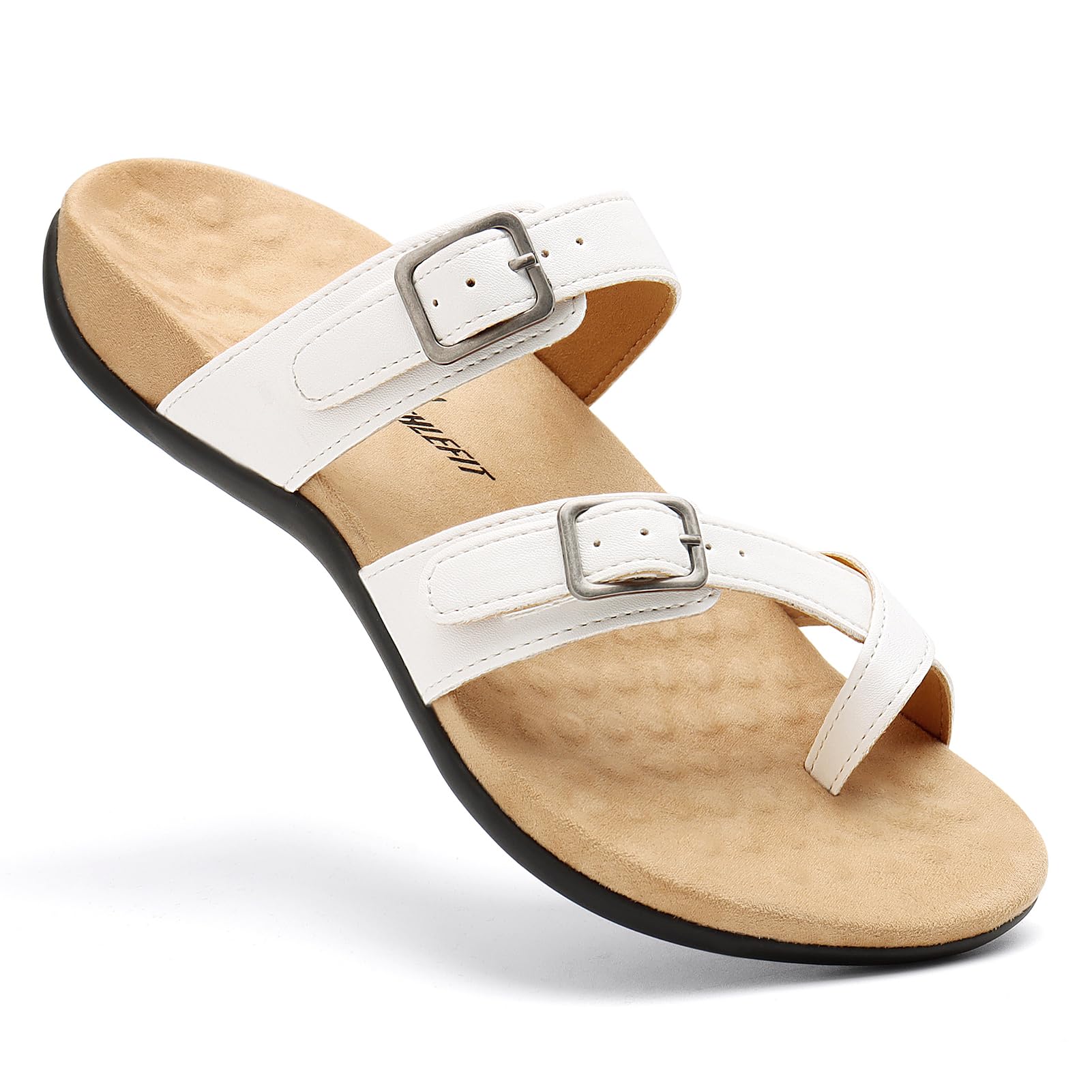 Foto 4 pulgar | Sandalias Ortopédicas Athlefit Para Mujer Con Soporte Para Arco, Color Blanco 8 - Venta Internacional.
