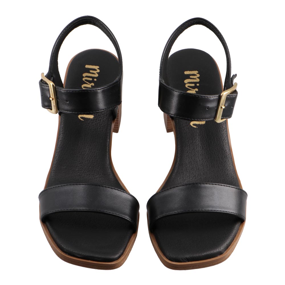 Foto 7 pulgar | Sandalia Dama Miracol By Mama Lola 1109 Negro Tacon Comodo Mujer Talla 23 A 26 E