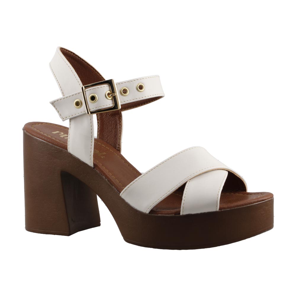 Foto 3 pulgar | Sandalia De Mujer Miracol By Mama Lola 5602 Latte Tacon Alto Casual Mujer Talla 23 A 26 M