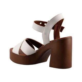 Foto 5 | Sandalia De Mujer Miracol By Mama Lola 5602 Latte Tacon Alto Casual Mujer Talla 23 A 26 M