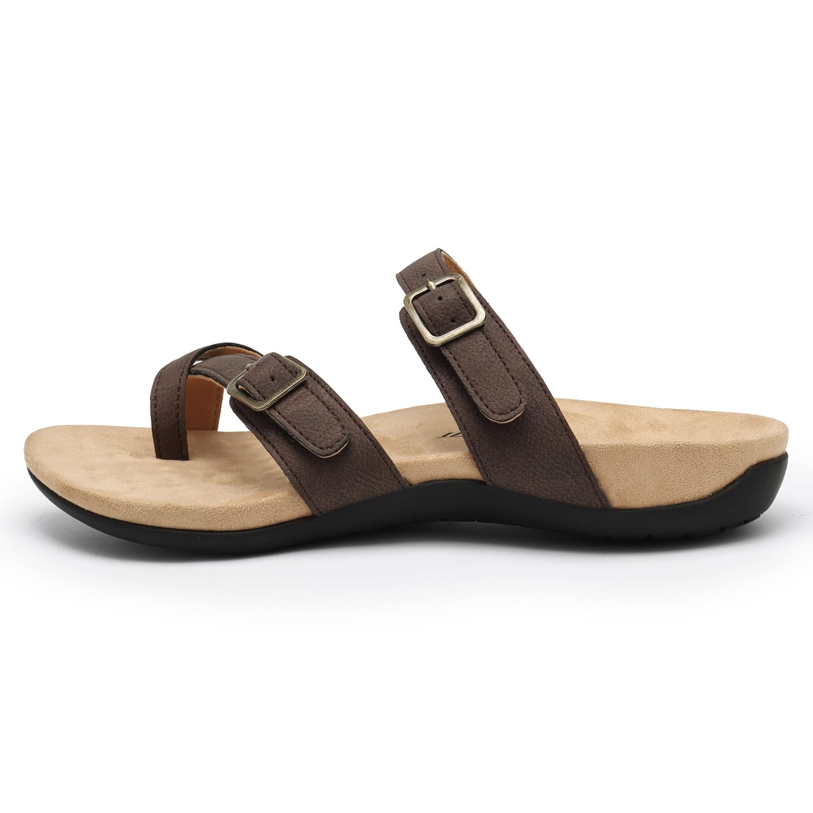 Foto 2 | Sandalias Ortopédicas Athlefit Para Mujer Arch Support Brown 5.5 - Venta Internacional.