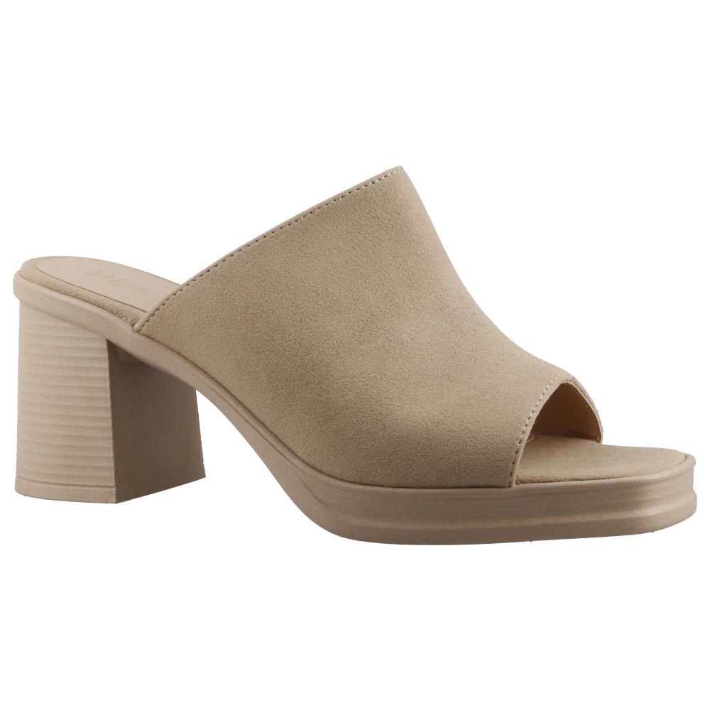Foto 3 pulgar | Sandalia Dama Miracol By Mama Lola 7614 Beige Tacon Ancho Zapato Mujer Talla 23 A 26 M