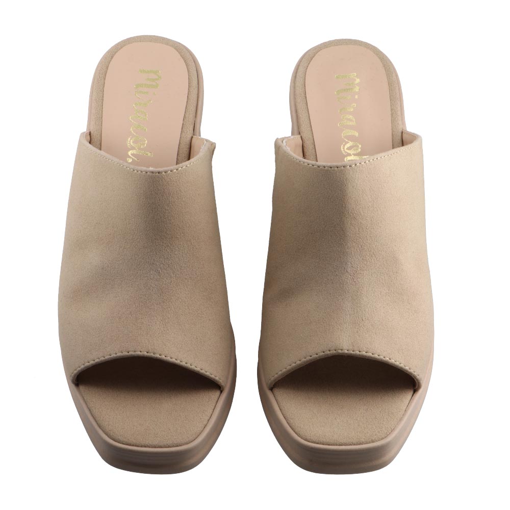 Foto 7 pulgar | Sandalia Dama Miracol By Mama Lola 7614 Beige Tacon Ancho Zapato Mujer Talla 23 A 26 M