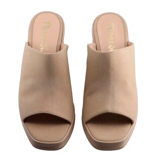 Foto 6 | Sandalia Dama Miracol By Mama Lola 7614 Beige Tacon Ancho Zapato Mujer Talla 23 A 26 M
