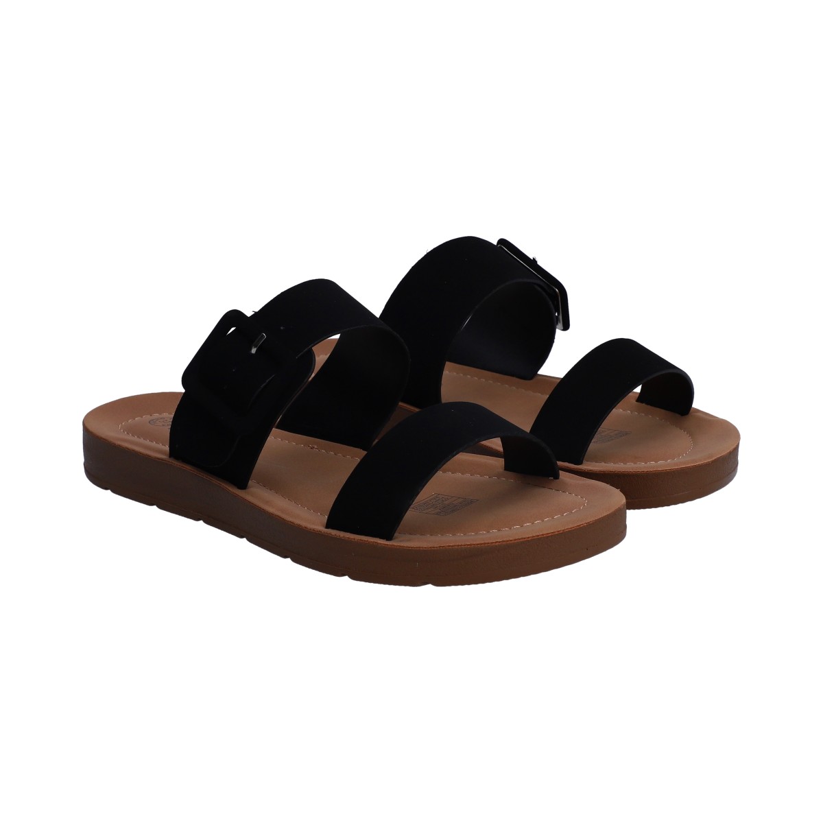 Foto 2 pulgar | Sandalias de Piso Berlín Negras para Mujer