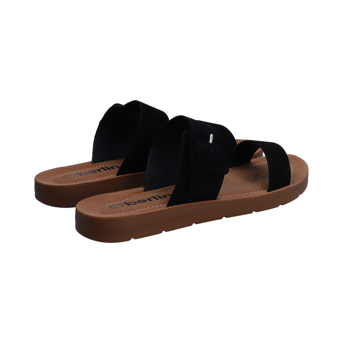 Foto 4 pulgar | Sandalias de Piso Berlín Negras para Mujer