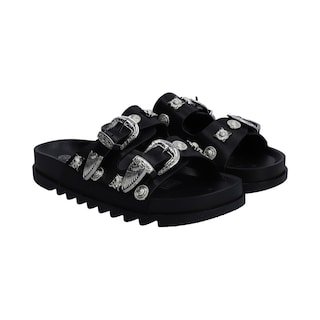 Foto 1 | Sandalias Berlín Negras con Hebillas para Mujer