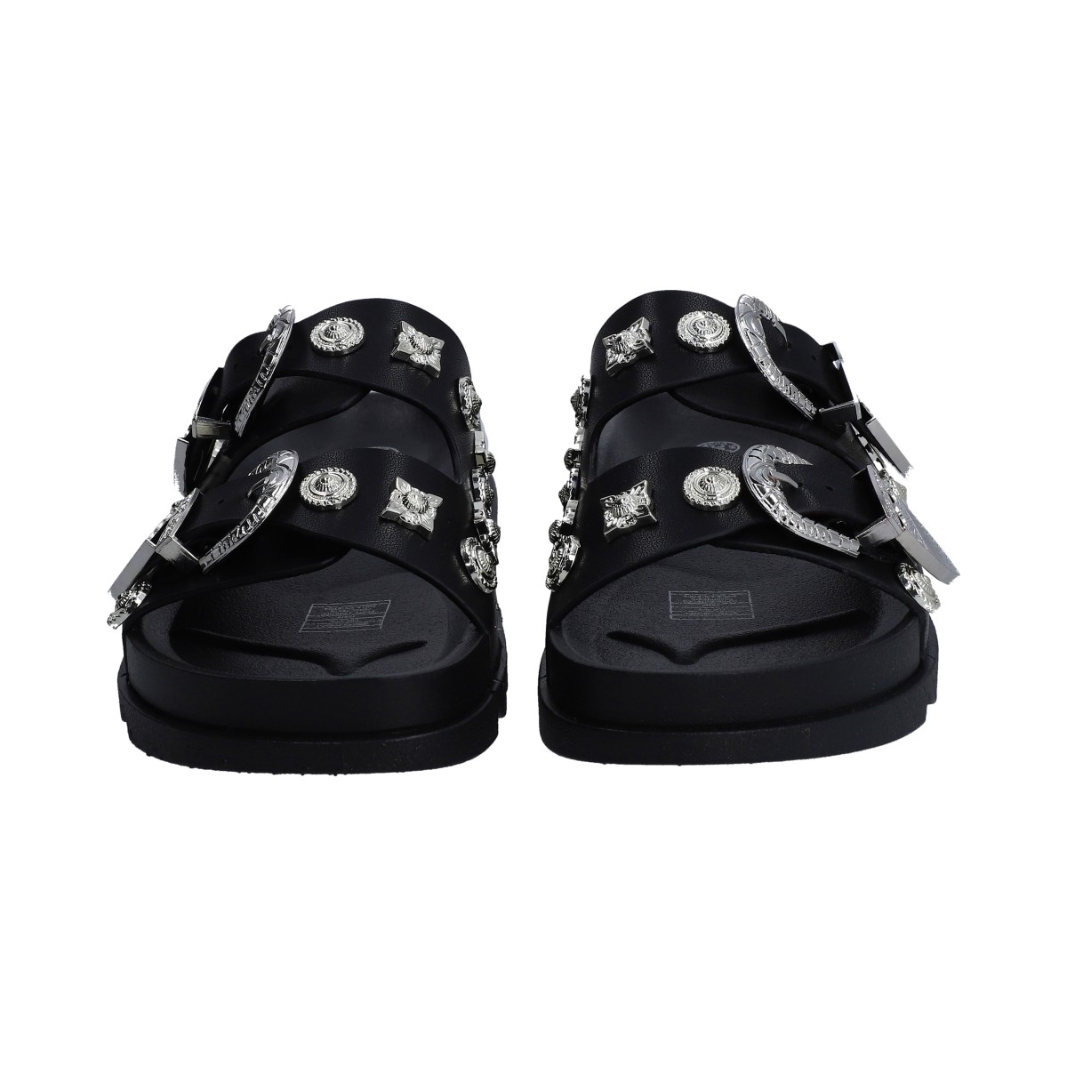 Foto 3 pulgar | Sandalias Berlín Negras con Hebillas para Mujer
