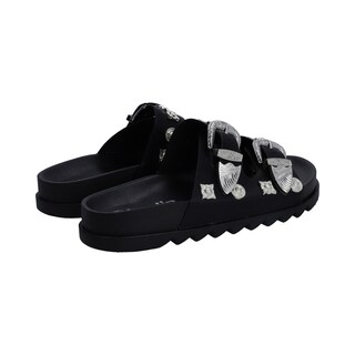Foto 3 | Sandalias Berlín Negras con Hebillas para Mujer