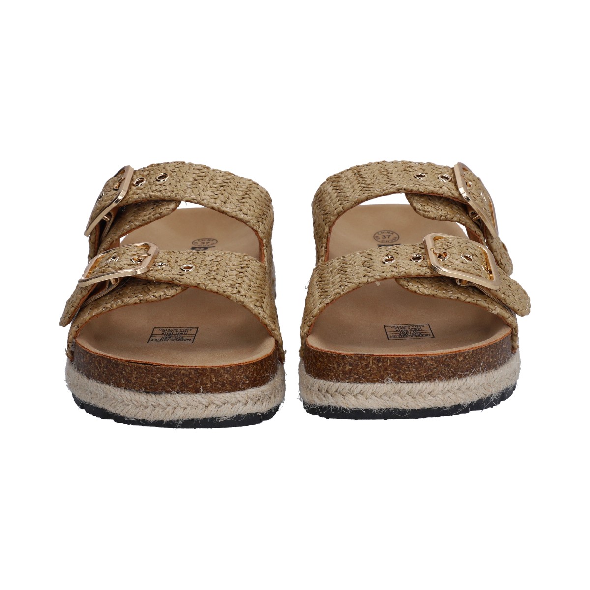 Foto 3 pulgar | Sandalia Berlin Textil Camel con Hebillas para Dama