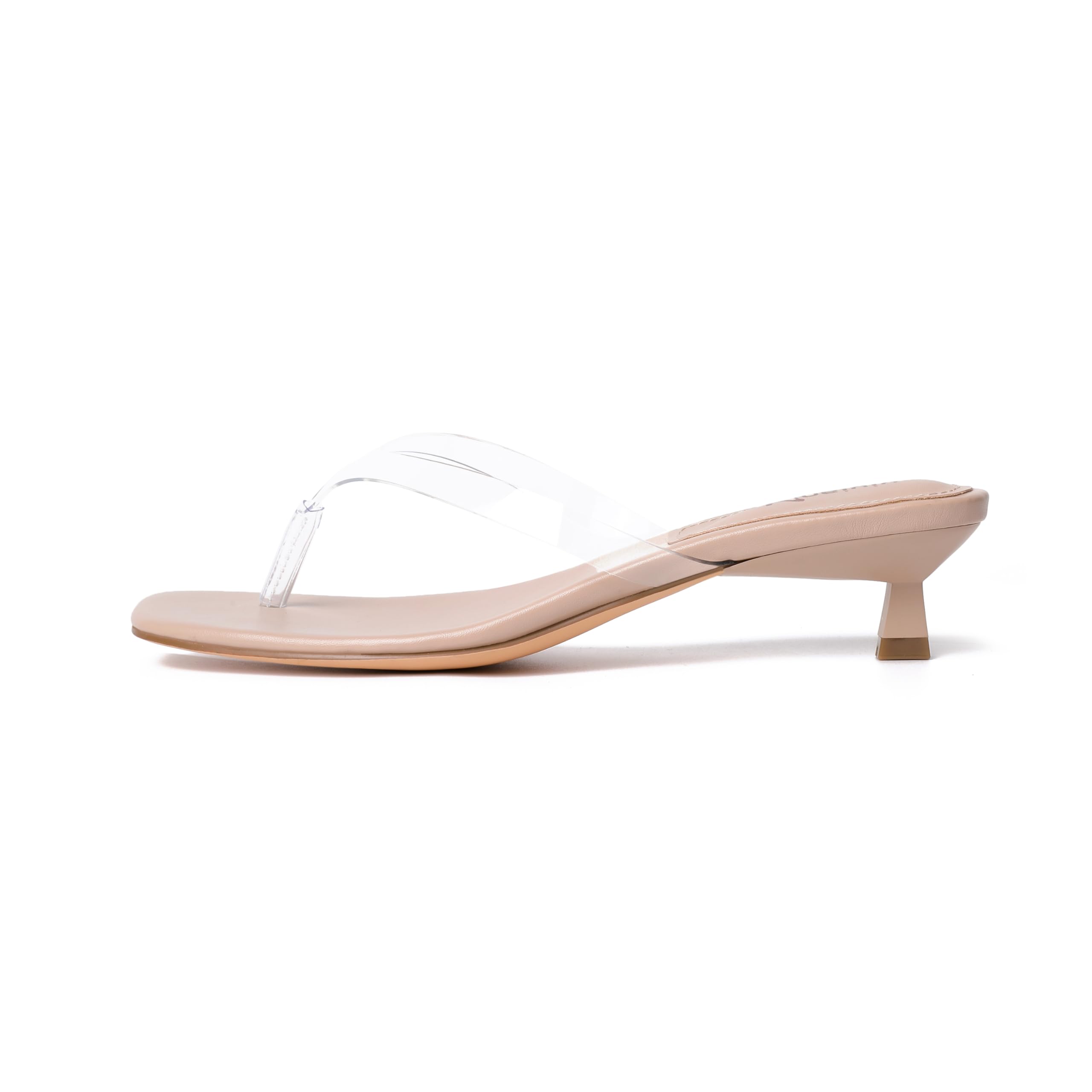 Foto 5 pulgar | Sandalias Vivianly Para Mujer, Con Tacón De Gatito Transparente - Venta Internacional.