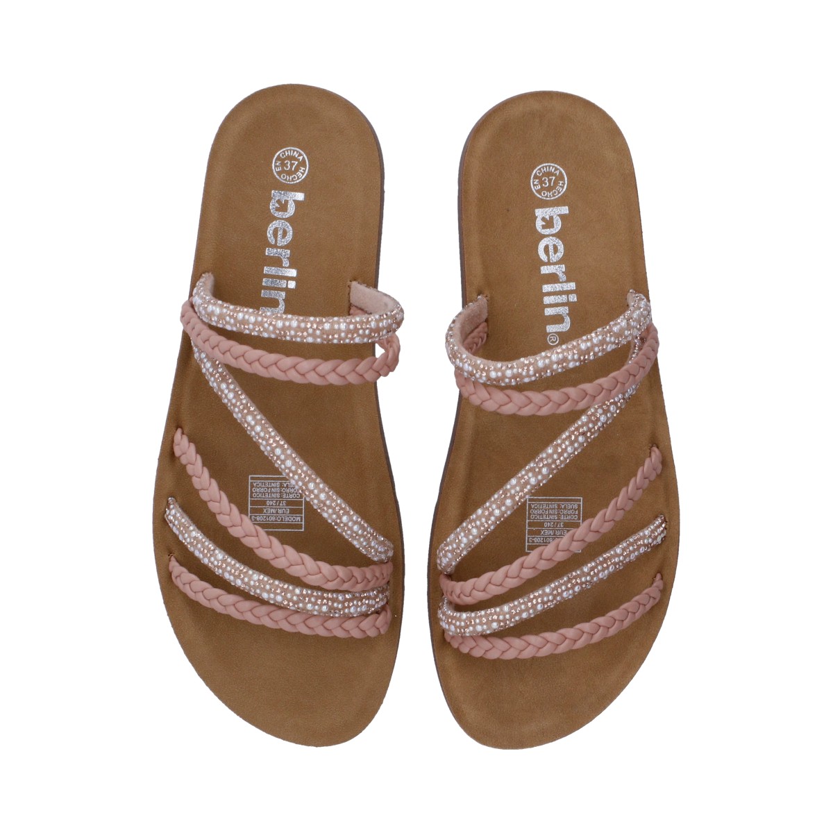 Foto 5 pulgar | Sandalias Casuales Berlin Rosa para Mujer