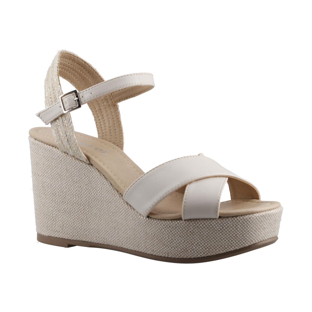 Foto 3 pulgar | Sandalia Dama Miracol By Mama Lola 50087 Latte Sandalia De Plataforma Casual Talla 23 A 26 M