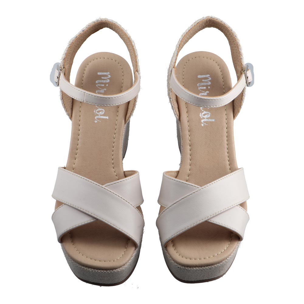 Foto 7 pulgar | Sandalia Dama Miracol By Mama Lola 50087 Latte Sandalia De Plataforma Casual Talla 23 A 26 M