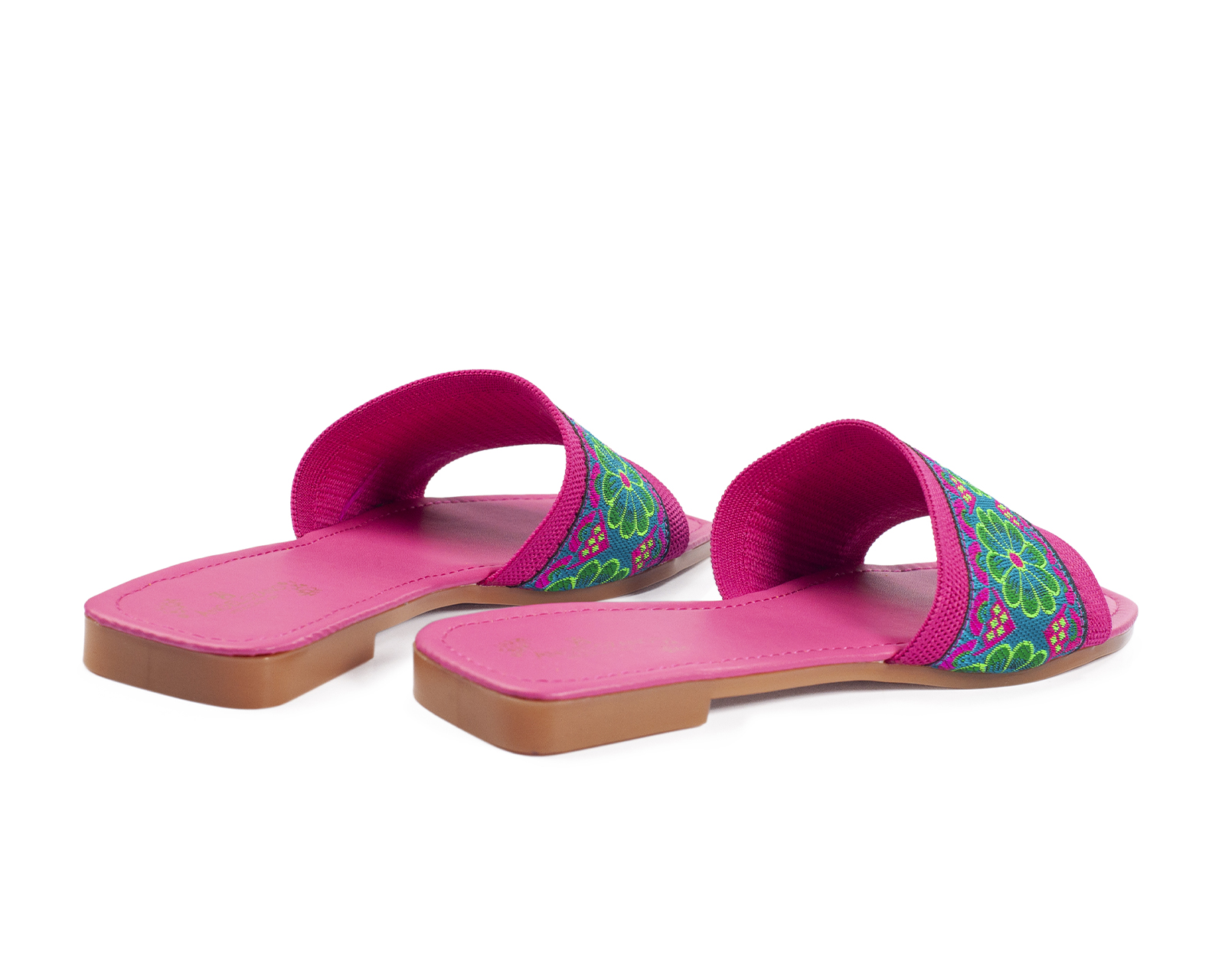 Foto 5 | Sandalia De Piso A Ángelozano Con Tira De Flores, Color Fuscia