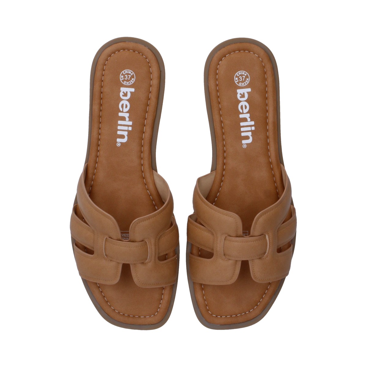 Foto 4 pulgar | Sandalias de Piso Berlín Tan para Mujer