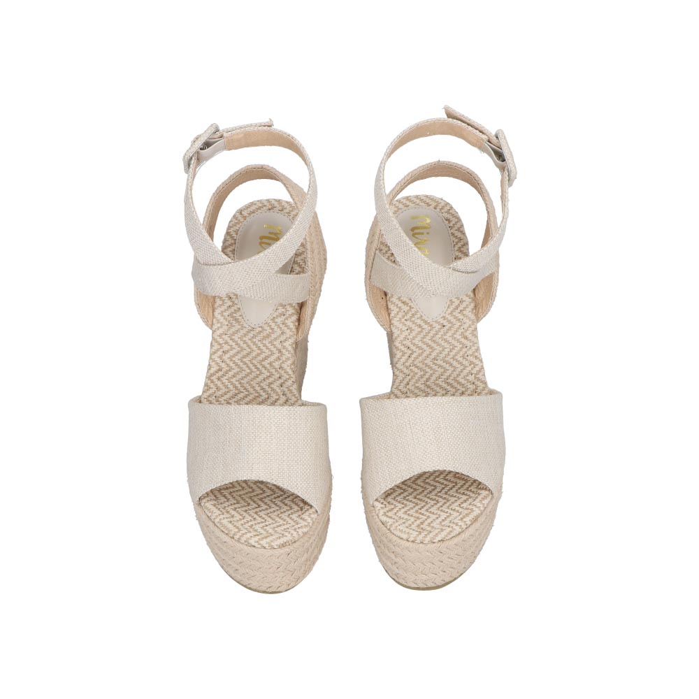 Foto 7 pulgar | Sandalia Miracol By Mama Lola Dabie Beige  Plataforma Alta Casual Dama Talla 23 A 27 E