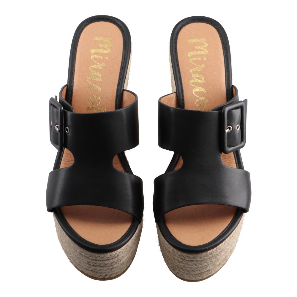 Foto 6 | Sandalia Miracol By Mama Lola Dabi6 Negro Plataforma Alta Casual Dama Talla 23 A 27 E