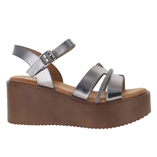 Foto 4 | Roze Sandalias Plateadas Para Mujer