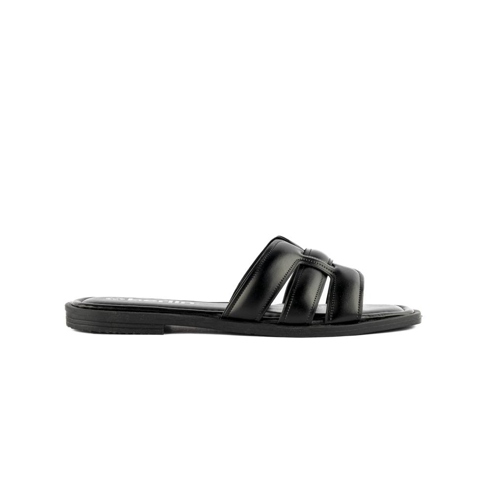 Sandalia Tiras Flat Casual Moda Para Mujer Walki Krishna Negro