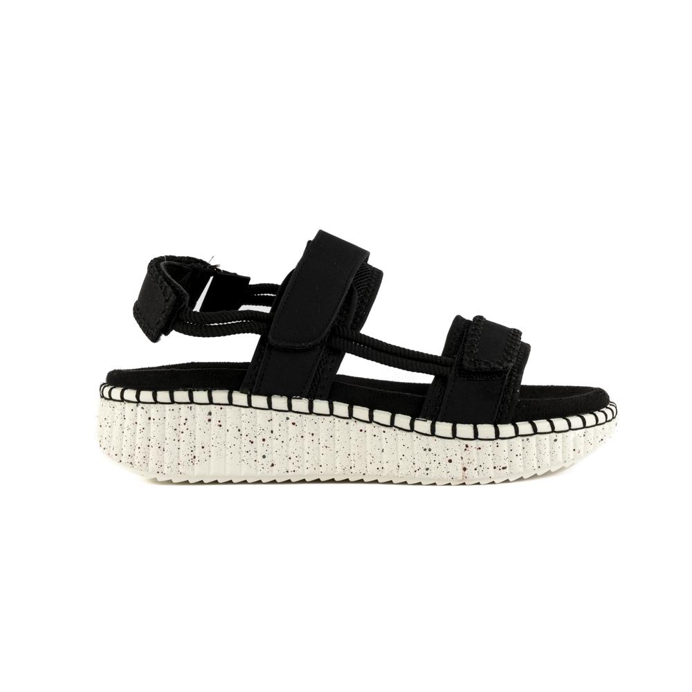 Sandalia Plataforma Confort Casual Para Mujer Walki Ileana Negro