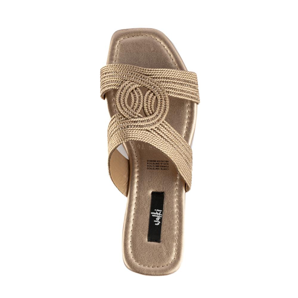 Foto 4 pulgar | Sandalia Tiras Flat Casual Brillo Para Mujer Walki Yazareth Rosa