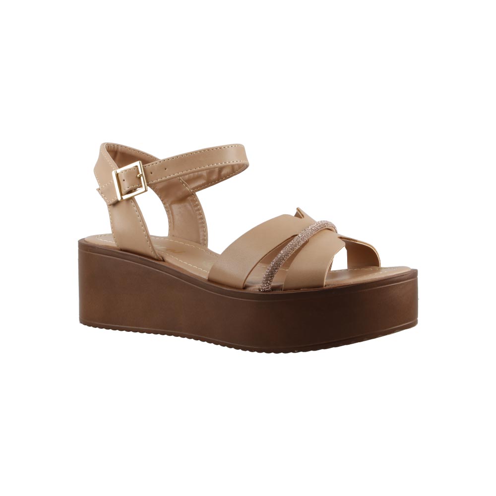 Foto 2 | Sandalia Mujer Miracol By Mama Lola 7702 Beige Casual Dama Talla 23 A 26 M