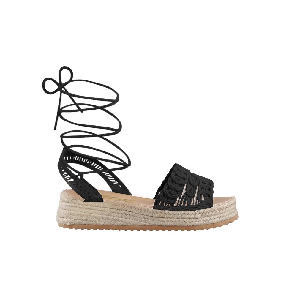 Foto 2 pulgar | Sandalia Dama Miracol By Mama Lola Spiky Negro Casual Mujer Talla 23 A 27 E