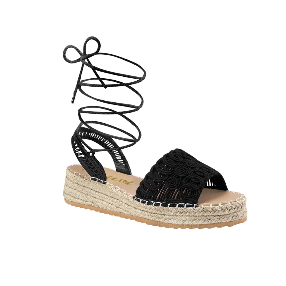 Foto 3 pulgar | Sandalia Dama Miracol By Mama Lola Spiky Negro Casual Mujer Talla 23 A 27 E