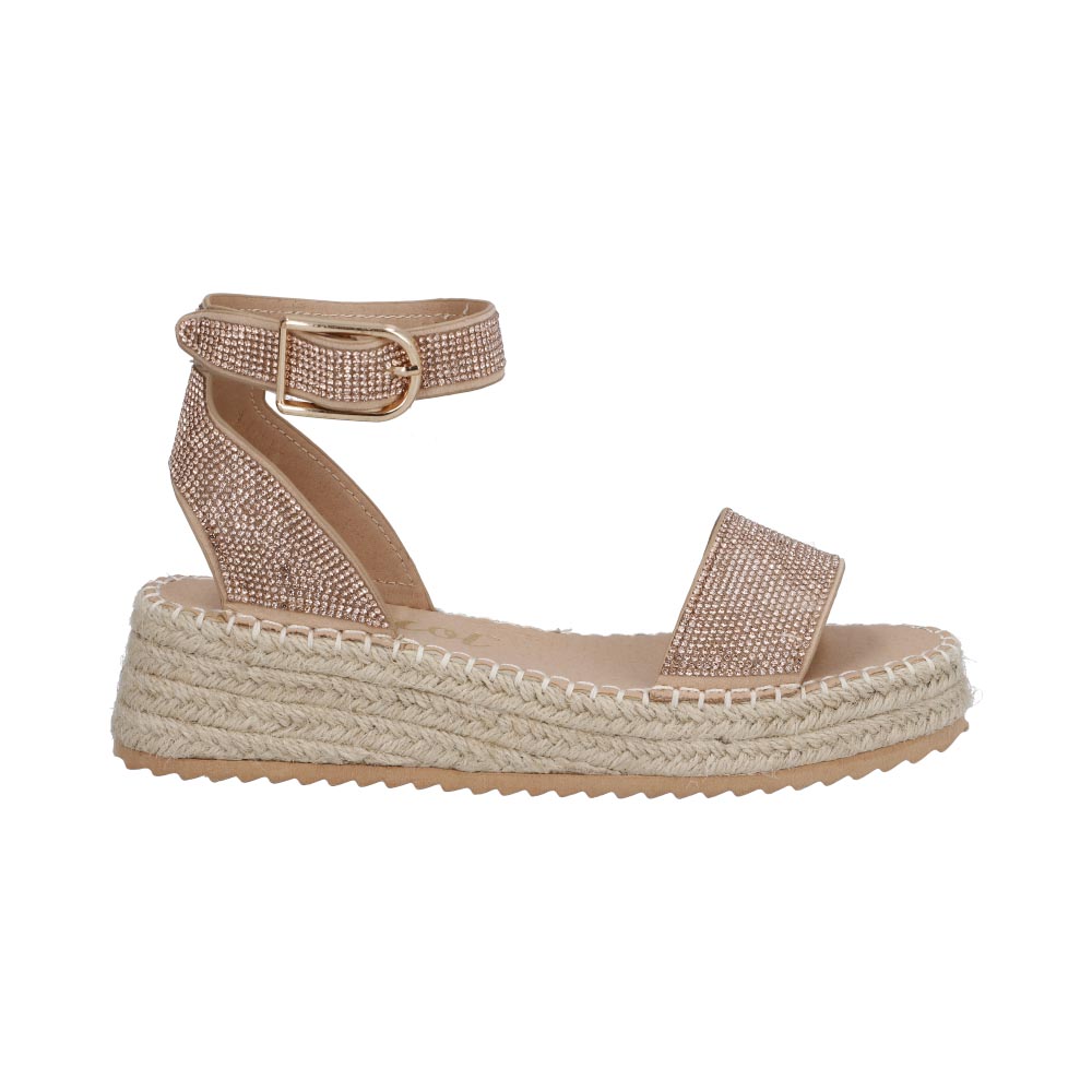 Foto 2 pulgar | Sandalia Mujer Miracol By Mama Lola River Oro Rosado Dama Casual Talla 23 A 27 E