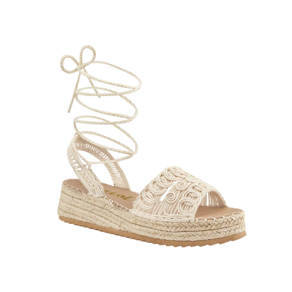 Foto 3 pulgar | Sandalia Dama Miracol By Mama Lola Spiky Beige Casual Dama Talla 23 A 27 E