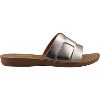 Foto 1 | Sandalia Mujer Miracol By Mama Lola 10402 Inox Sandalia Piso Casual Dama Talla 22 A 27 E